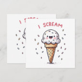 I Scream Ice Cream Cone met Sprinkles (Voorkant / Achterkant)