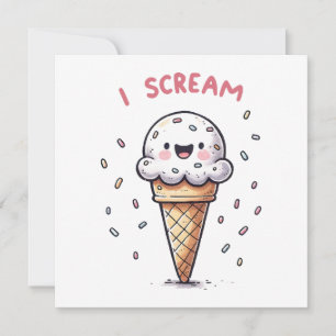 I Scream Ice Cream Cone met Sprinkles