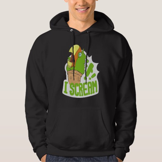 I Scream Ice Cream Parrot Screaming for Cockatiels Hoodie (Voorkant)