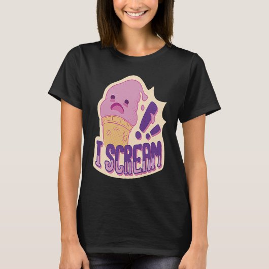 I Scream Ice Cream T-shirt (Voorkant)