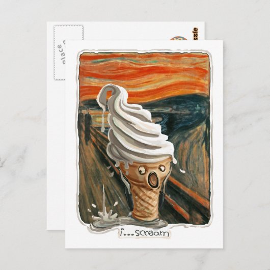 I Scream Ice crème Briefkaart (Voorkant / Achterkant)
