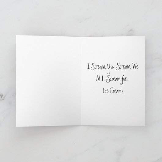 I Scream Ice crème Kaart (Binnen)