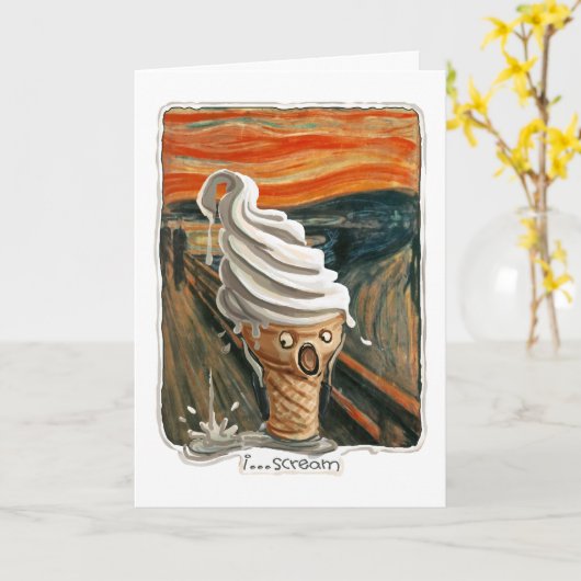 I Scream Ice crème Kaart (Gele Bloem)