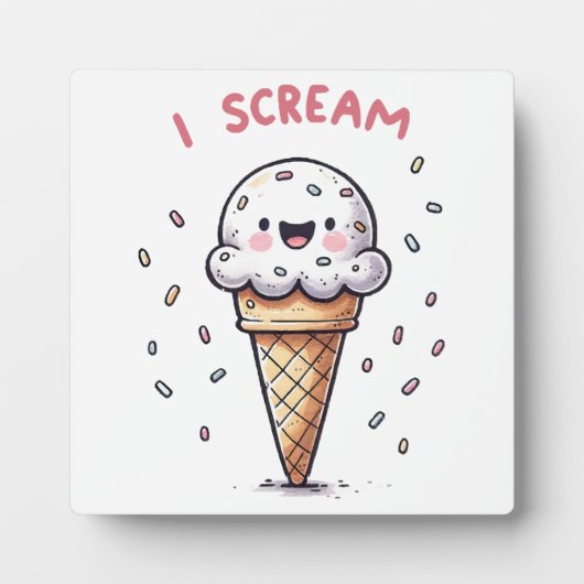I Scream Ijsje met Strooisel Fotoplaat (Voorkant)