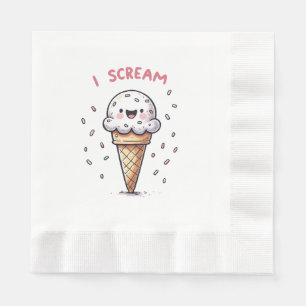 I Scream Ijsje met Strooisel Servet