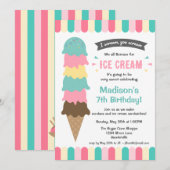 I Scream Party Kaart (Voorkant / Achterkant)