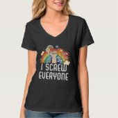 I Screw Everyone Bisexual Rainbow Pride Bisexualit T-shirt (Voorkant)