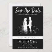 I See Wed People Gothic Ghost Halloween Wedding Save The Date (Voorkant)