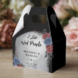 I See Wed People Headstone Floral Gothic Wedding Bedankdoosjes