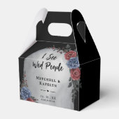 I See Wed People Headstone Floral Gothic Wedding Bedankdoosjes (Voorkant Zijde)