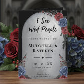 I See Wed People Headstone Floral Gothic Wedding Programma