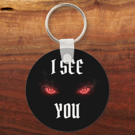 I See You – Dark Demon Eyes Gothic Sleutelhanger