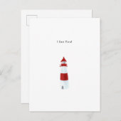 I See You Text Watercolour Lighthouse Illustration Briefkaart (Voorkant / Achterkant)
