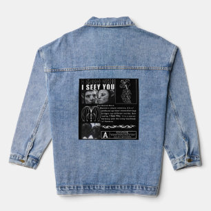 "I See You" Zielverbinding Kunst - Minimalistische Denim Jacket