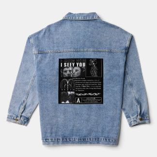 "I See You" Zielverbinding Kunst - Minimalistische Denim Jacket