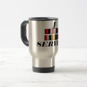 I SERVED IRAQ AND AFGHANISTAN TRAVEL MUG REISBEKER (Voorkant links)