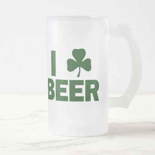 I Shamrock Beer Matglas Bierpul (Rechts)