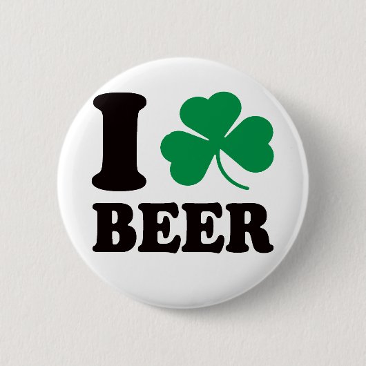 I Shamrock Beer Ronde Button 5,7 Cm (Voorkant)