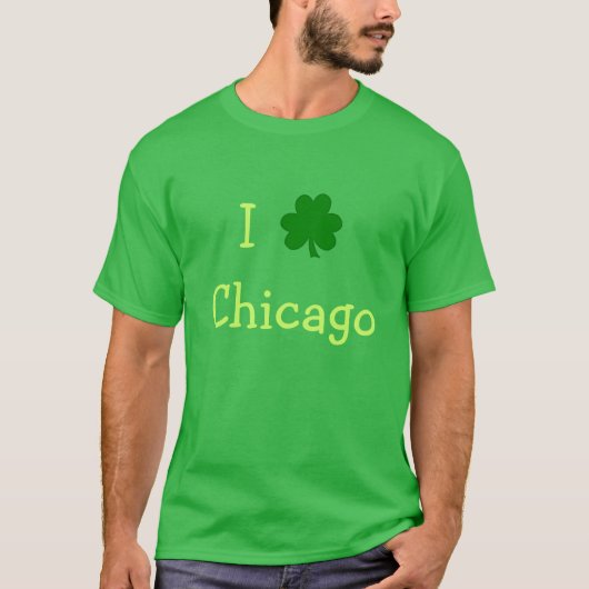 I Shamrock Chicago Green St. Patrick's Day T-shirt (Voorkant)