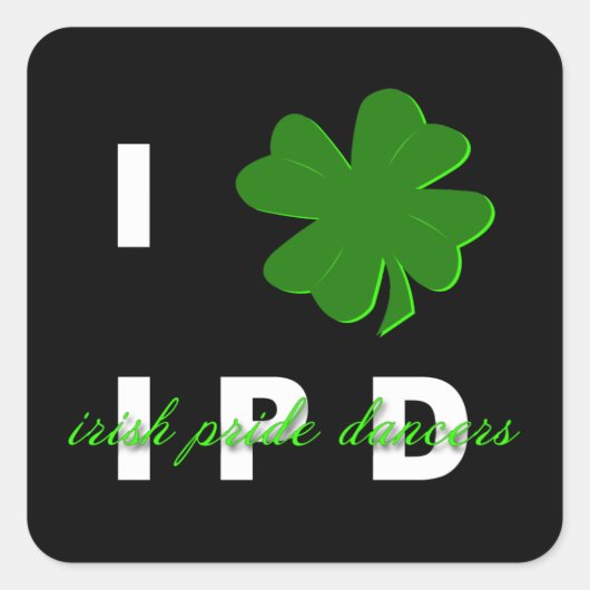 I Shamrock IPD Sticker Square (Voorkant)