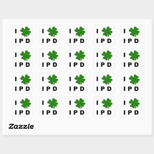I Shamrock IPD Witte Sticker (Vel)