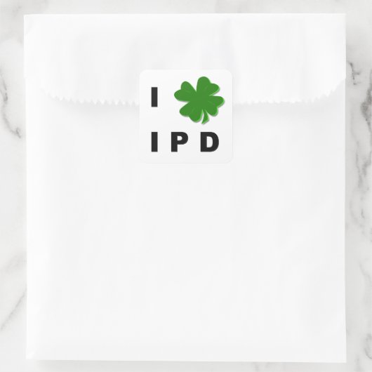 I Shamrock IPD Witte Sticker (Tas)