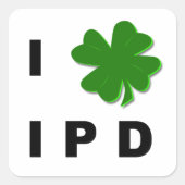 I Shamrock IPD Witte Sticker (Voorkant)