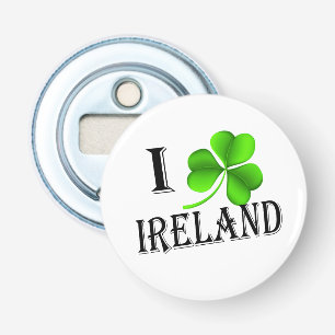 I Shamrock Ireland bk bocnt Button Flesopener