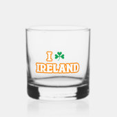 "I [SHAMROCK] IRELAND" Rocks Glass Whisky Glas (Voorkant)