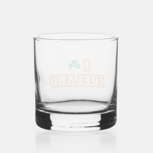 "I [SHAMROCK] IRELAND" Rocks Glass Whisky Glas (Achterkant)
