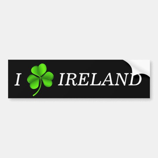 I Shamrock Ireland wt bscn Bumpersticker (Voorkant)