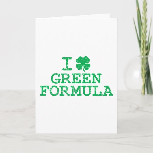 I Shamrock (Love) Groene Formule Kaart (Voorkant)