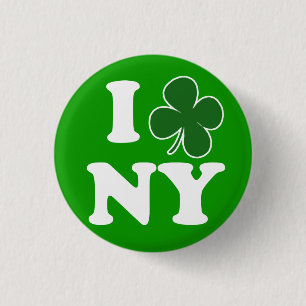 I Shamrock Love NY Button