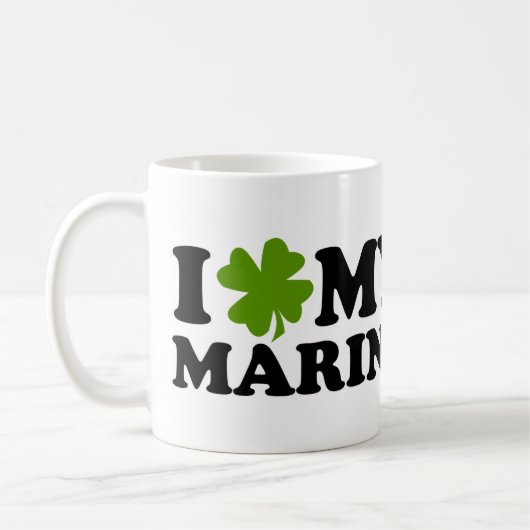I (shamrock) Mijn M A R I N E Koffiemok (Links)