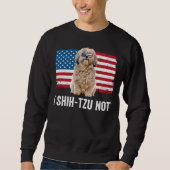 I Shih Tzu not American Flag Dog Owner Shih Tzu Trui (Voorkant)