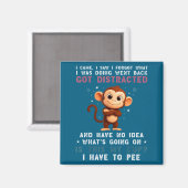 I Shirt Monkey Came Saw Forgot What Magneet (Voorkant / Achterkant)