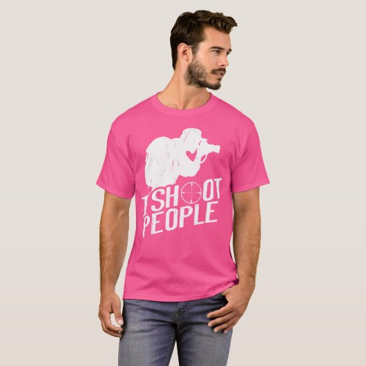 I Shoot People Photography Gift Photographer T-shirt (Voorkant volledig)