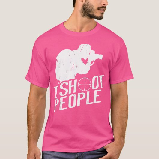 I Shoot People Photography Gift Photographer T-shirt (Voorkant)
