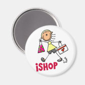 I SHOP Stick Figuur T-shirts & geschenken Magneet (Voorkant / Achterkant)