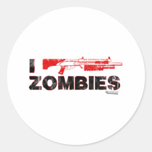 I Shotgun Zombies - Pistool Shoot Kill Mutant Zomb Ronde Sticker