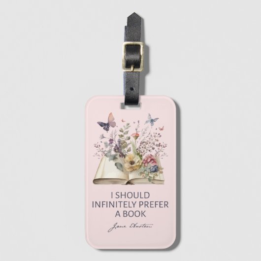 I Should Infinitely Prefer A Book II - Jane Austen Bagagelabel (Voorkant (verticaal))