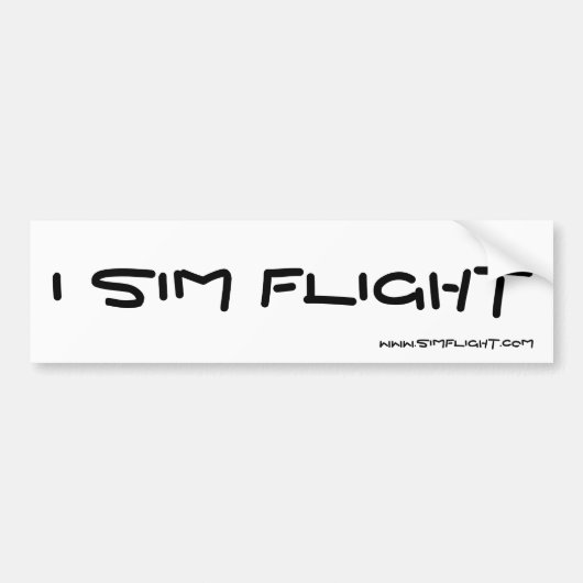 I SIM FLIGHT, WWW.SIMFLIGHT.COM BUMPERSTICKER (Voorkant)