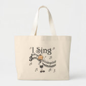 I Sing Bag Grote Tote Bag (Voorkant)