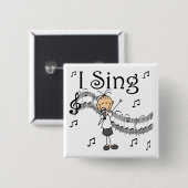 I Sing Button (Voorkant /achterkant)