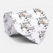 I Sing Musical Stick Figuur T-shirts en cadeautjes Stropdas (Opgerold)