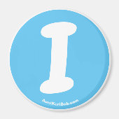 I Sky Blue Refkoelkast Magnet (Voorkant)