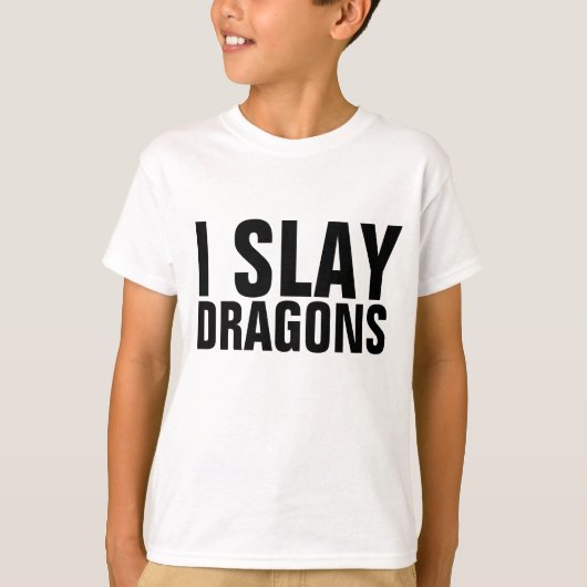 I SLAY DRAGONS Mannen Boys T-Shirts (Voorkant)