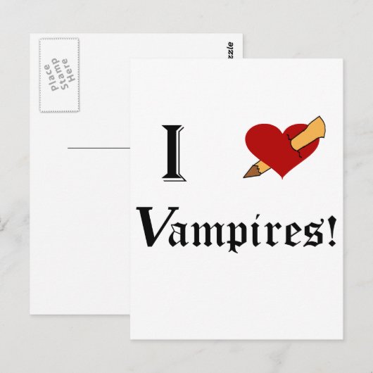 I Slay Vampires Briefkaart (Voorkant / Achterkant)