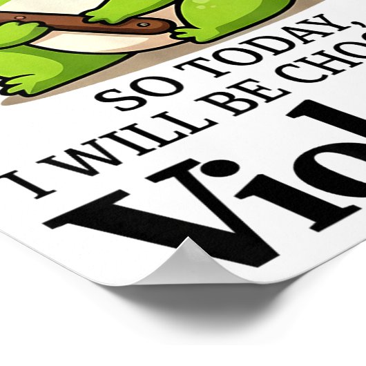 I Slept Like Funny Frog Choosing Violence Tee Poster (Hoek)