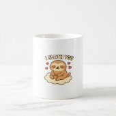 I Sloth You - Cute Kawaii Sloth Love Pun Design Cl Koffiemok (Center)